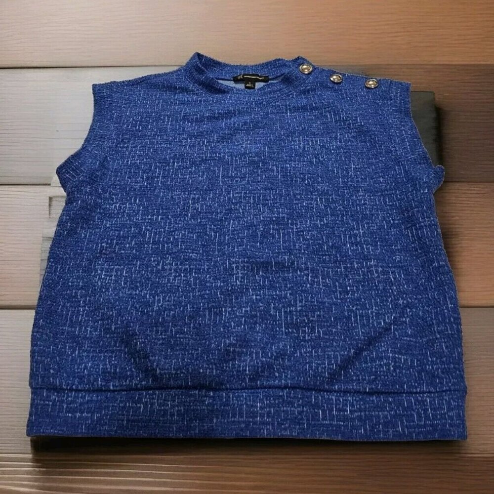 I.N.C. International Concepts Sweater Shell W/ Button Trim Accents Women's Small